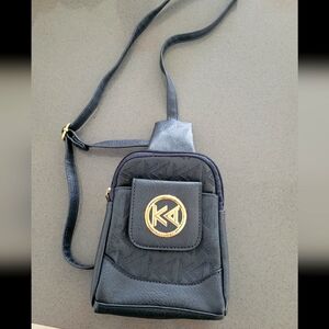 Black Leather Crossbody Kamelia Bag